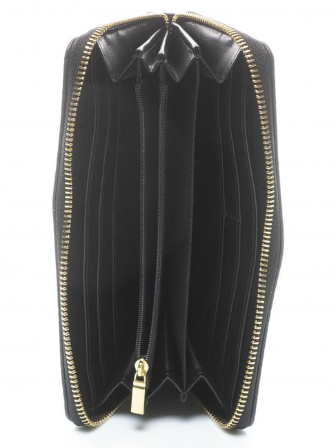EBA Cartera con cremallera alrededor negro - Carteras Mujer