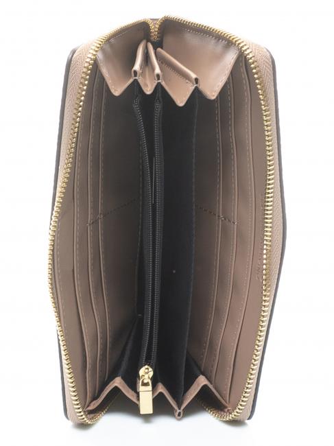 EBA Cartera con cremallera alrededor gris pardo - Carteras Mujer