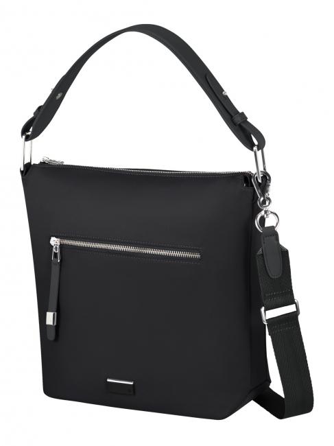 BE-HER Bolso bombonera mediano con bandolera NEGRO - Bolsos Mujer
