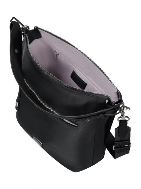 BE-HER Bolso bombonera mediano con bandolera NEGRO - Bolsos Mujer