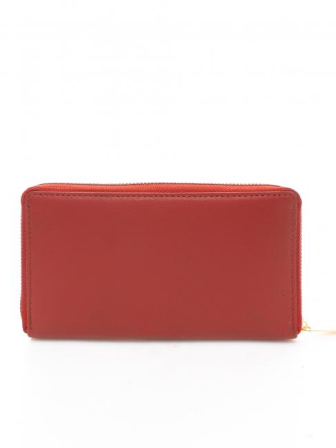 Portafoglio grande zip around in pelle  rojo - Carteras Mujer