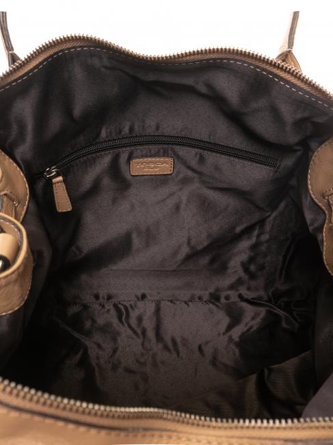 AVANA Bolso grande de piel barro - Bolsos Mujer