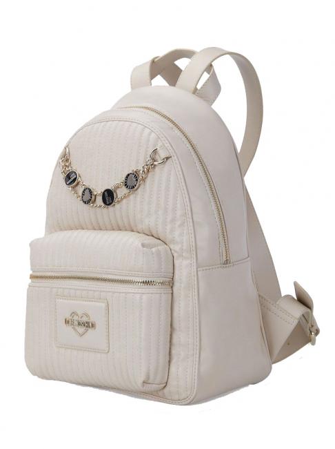 CHARM Mochila con cadena Marfil - Bolsos Mujer