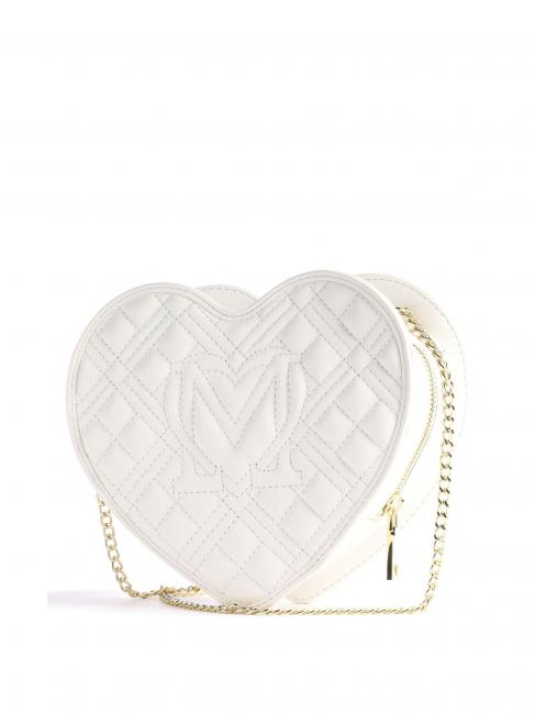 Borsa a cuore con tracolla catena  blanco - Bolsos Mujer