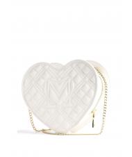 LOVE MOSCHINO Borsa a cuore con tracolla catena  blanco - Bolsos Mujer - 2