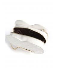 LOVE MOSCHINO Borsa a cuore con tracolla catena  blanco - Bolsos Mujer - 4