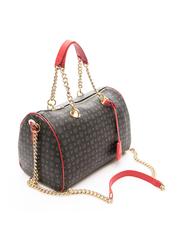 POLLINI Heritage Classic Bolso bowling de mano, con bandolera laca negra - Bolsos Mujer - 2