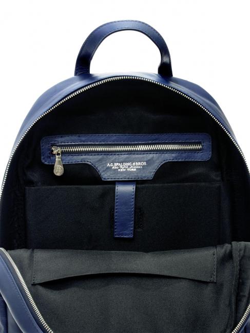 SOFT TECH Mochila para port&aacute;til 14", en piel azul - Mochilas para port&aacute;til
