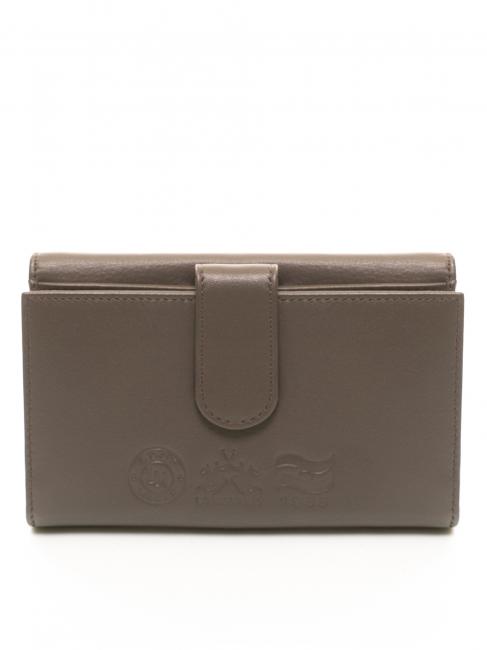 HERITAGE Billetera de cuero gris pardo - Carteras Mujer
