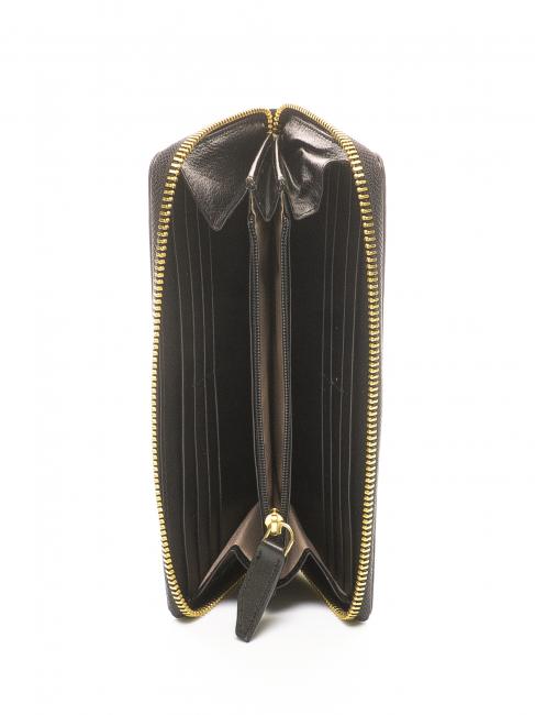HERITAGE Cartera de piel con cremallera negro - Carteras Mujer