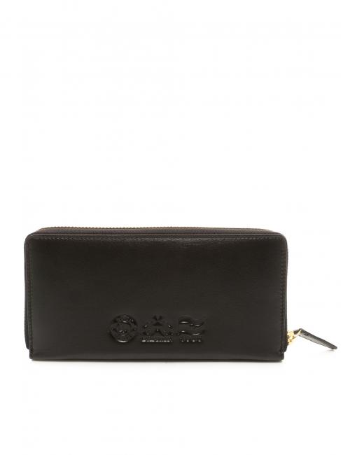 HERITAGE Cartera de piel con cremallera negro - Carteras Mujer
