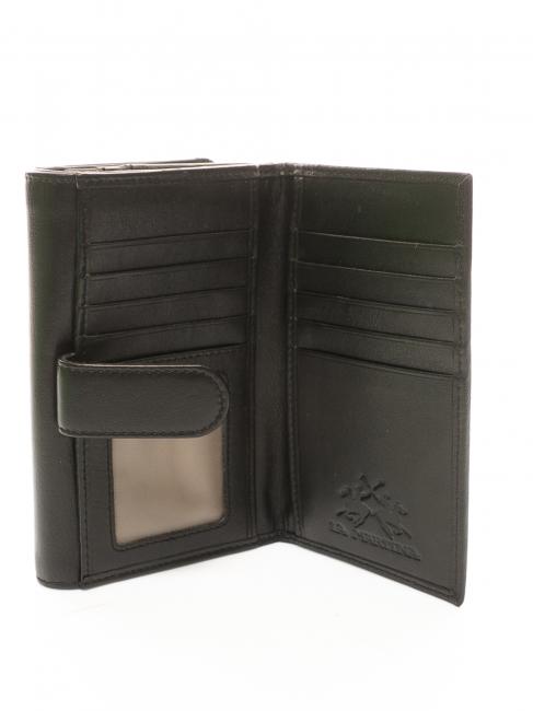 HERITAGE Billetera de cuero negro - Carteras Mujer