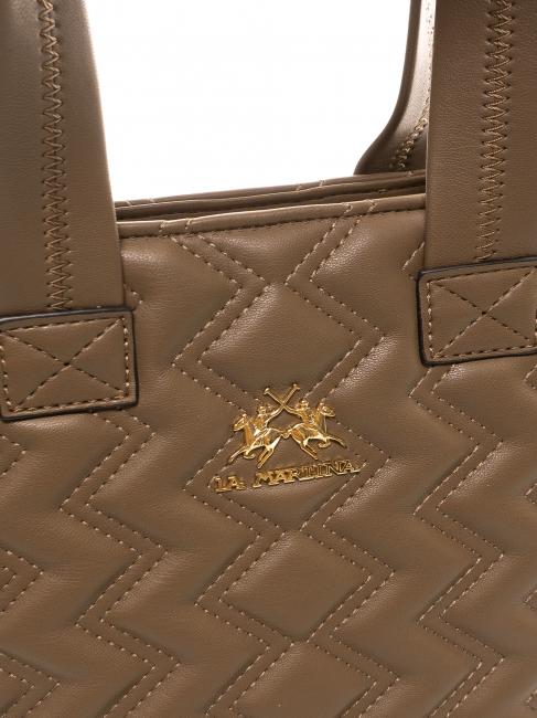 ANGELINA Bolso shopper de mano, con bandolera gris pardo - Bolsos Mujer