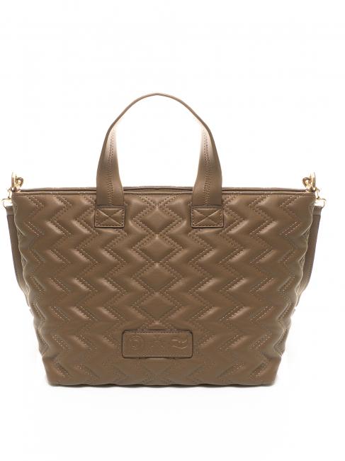 ANGELINA Bolso shopper de mano, con bandolera gris pardo - Bolsos Mujer