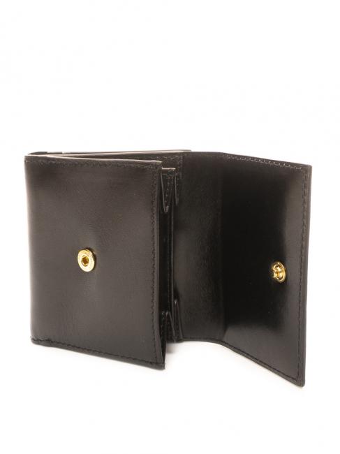 LEDA Billetera de cuero Oro negro - Carteras Mujer