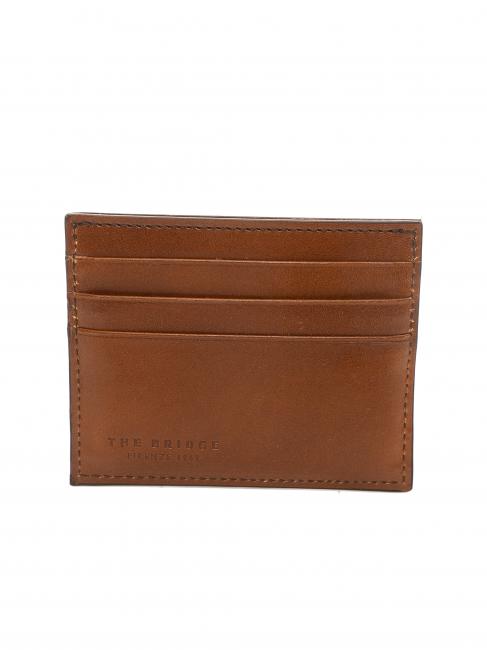 LEDA Cartera tarjetero de piel BROWN - Carteras Mujer