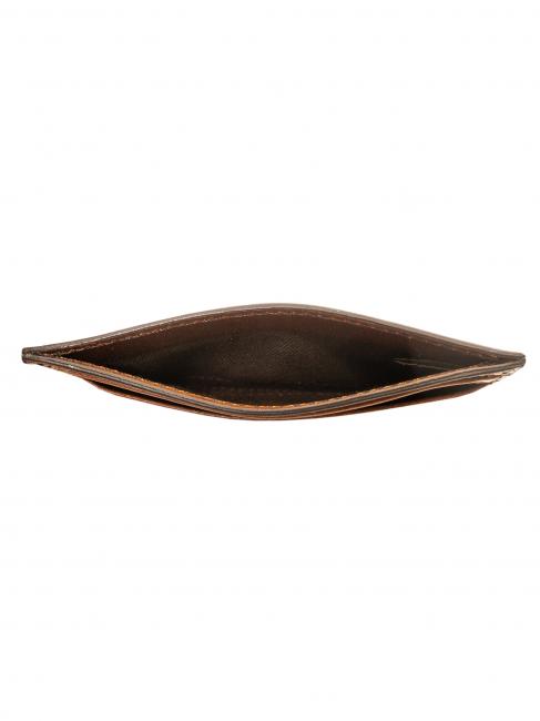 LEDA Cartera tarjetero de piel BROWN - Carteras Mujer
