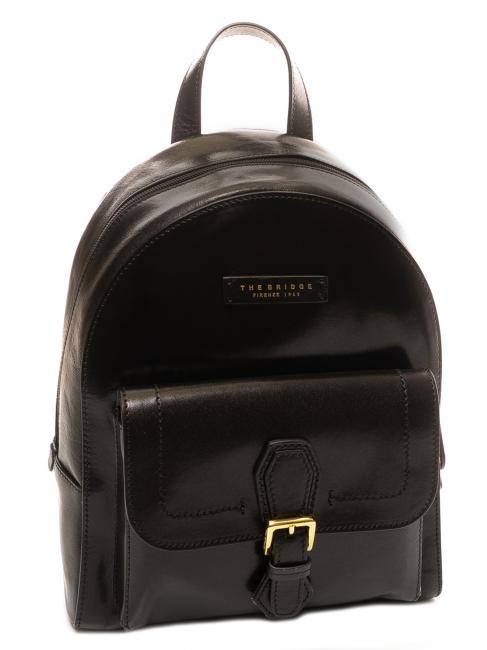 GIOVANNA Mochila de cuero Oro negro - Bolsos Mujer