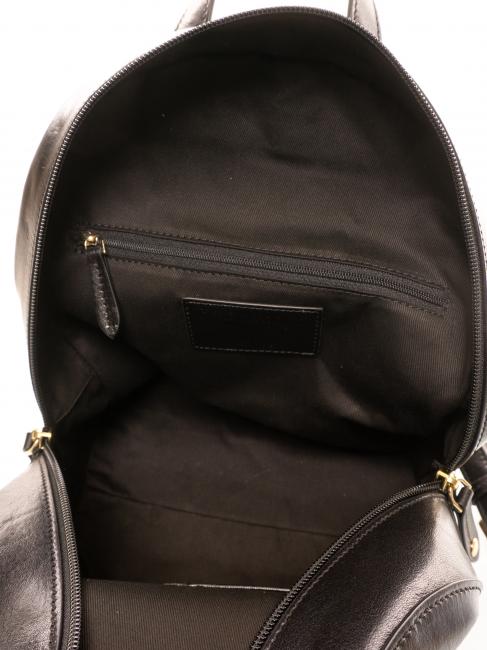 GIOVANNA Mochila de cuero Oro negro - Bolsos Mujer