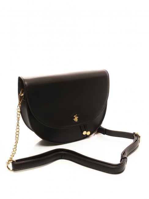 ANGELINA Bolso bandolera con solapa negro - Bolsos Mujer