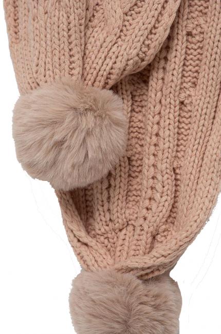 Sciarpa con Pompon  rosa parisina - Bufandas