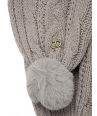 TWINSET Sciarpa con Pompon  gris mezcla claro - Bufandas - 2