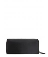 TWINSET Portafoglio Zip Around logotipo floral flor en forma de t negra / ovalada - Carteras Mujer - 3