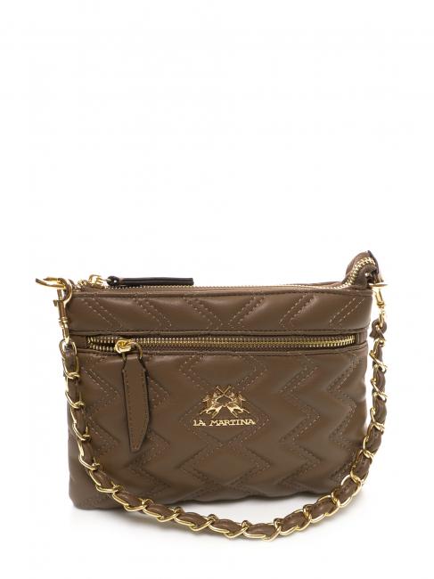 ANGELINA Bandolera plana gris pardo - Bolsos Mujer