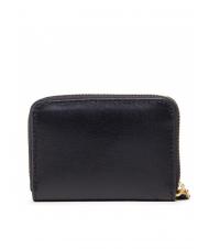 RALPH LAUREN RL LOGO Cartera pequeña de piel con cremallera negro 3 - Carteras Mujer - 3