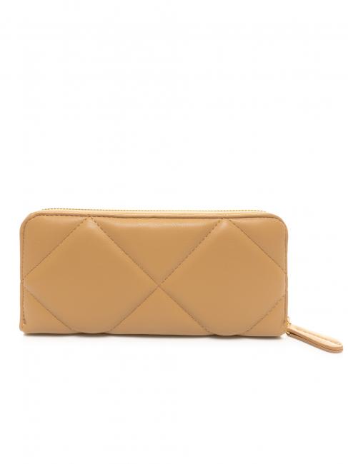 Portafoglio Trapuntato Cremallera alrededor madera clara - Carteras Mujer