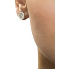 GUESS BUTTON LOGO AND CRYSTAL STUDS Aretes - Pendientes