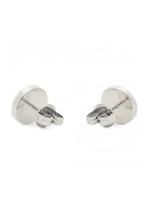 BUTTON LOGO AND CRYSTAL STUDS Aretes SILVER - Pendientes