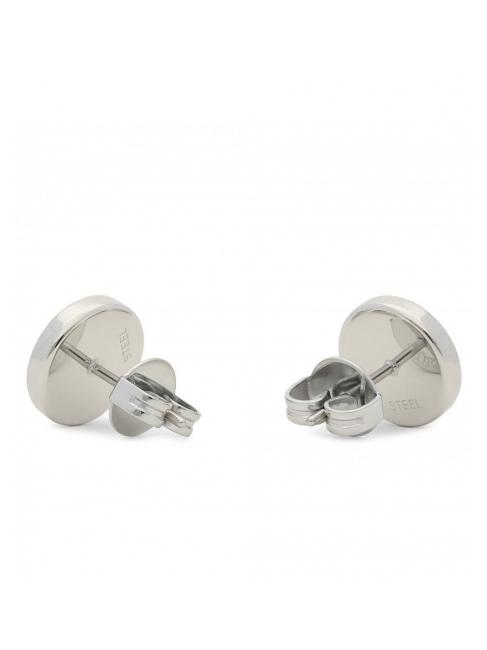 CLEAR CRYSTAL AND LOGO STUDS Aretes SILVER - Pendientes