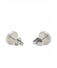 GUESS CLEAR CRYSTAL AND LOGO STUDS Aretes SILVER - Pendientes - 3