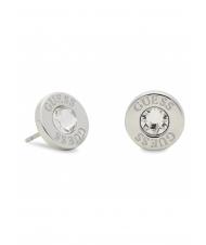 GUESS CLEAR CRYSTAL AND LOGO STUDS Aretes SILVER - Pendientes - 4