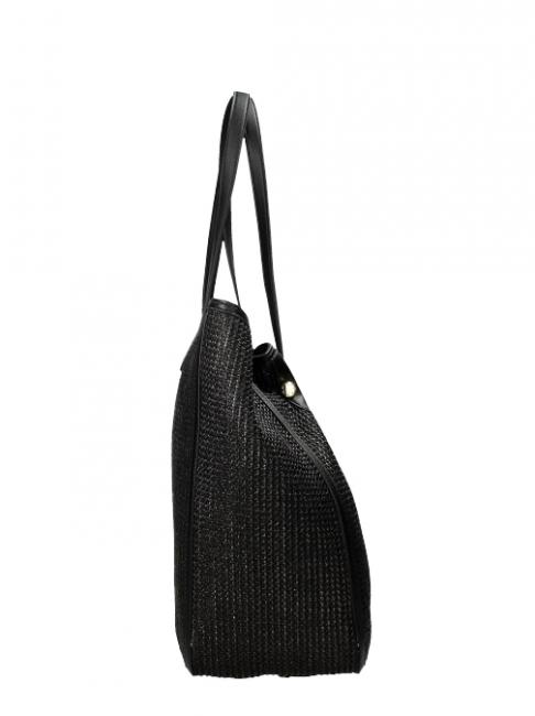 GIOVANNA Straw Bolsa de la compra negro - Bolsos Mujer