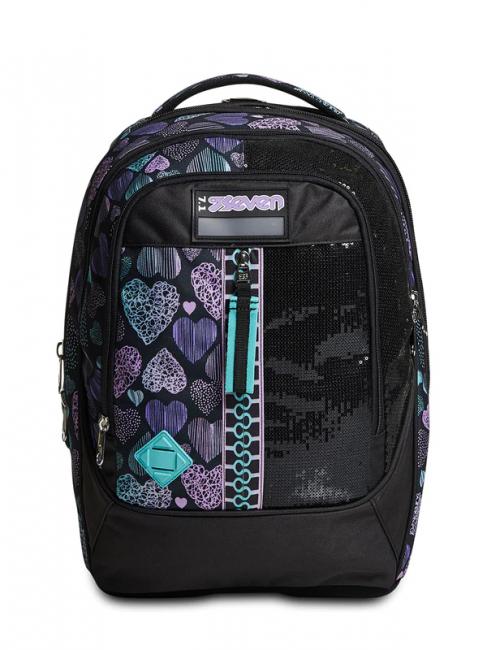7.1 TYRE Patchyheart Girl Mochila Trolley Desmontable negro - Mochilas con ruedas