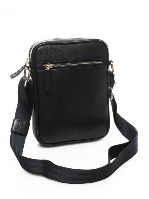 TECH Bolso de cuero negro - Bandoleras Hombre