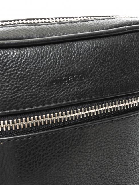 TECH Bolso de cuero negro - Bandoleras Hombre