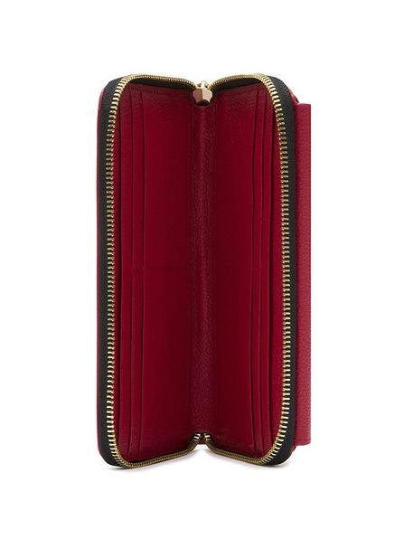 HERITAGE  Cartera grande con bolsillo laca negra - Carteras Mujer