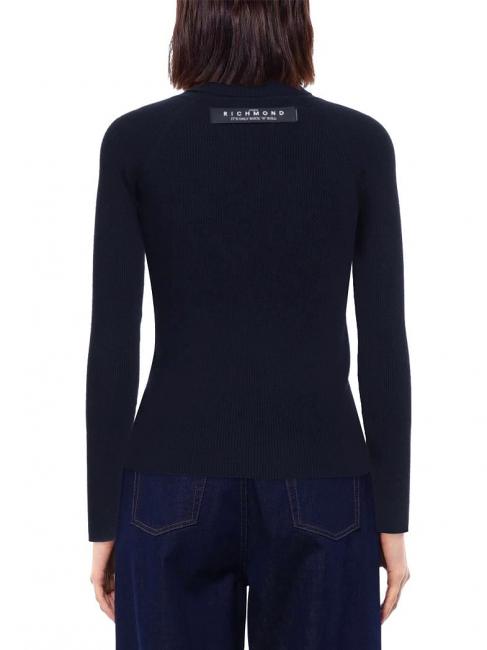 DESTINYS Jersey de cuello alto con botones azul - Su&eacute;teres de mujer