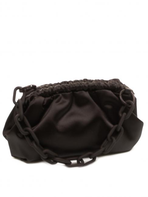 THALIA FRAME Clutch peque&ntilde;o de raso NEGRO - Bolsos Mujer