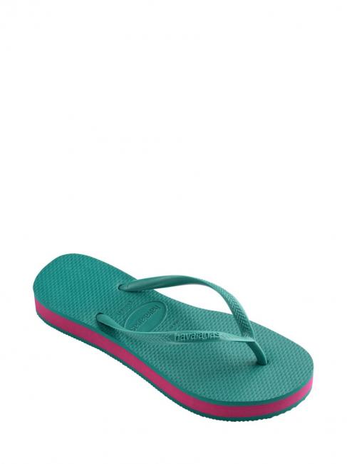 SLIM FLATFORM SLIM FLATFORM Chanclas de mujer frescura verde - Zapatos Mujer