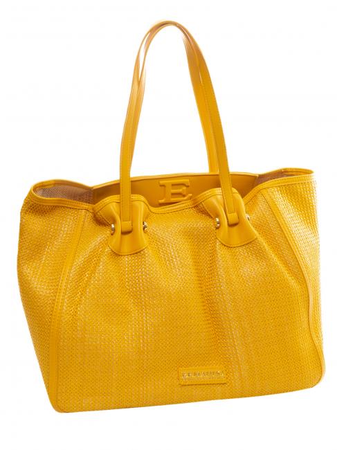 GIOVANNA Straw Bolsa de la compra amarillo - Bolsos Mujer