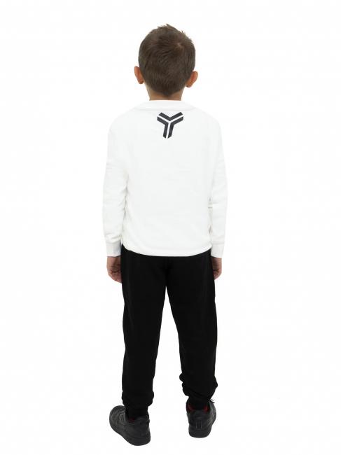 HEEP Conjunto sudadera y pantal&oacute;n blanco roto / negro - Ch&aacute;ndales para ni&ntilde;os