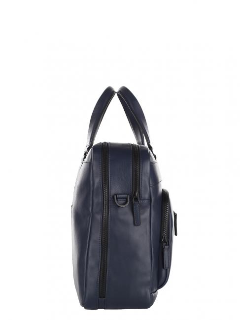 SETEBOS Malet&iacute;n para port&aacute;til de 15", en piel azul - Maletines de Trabajo