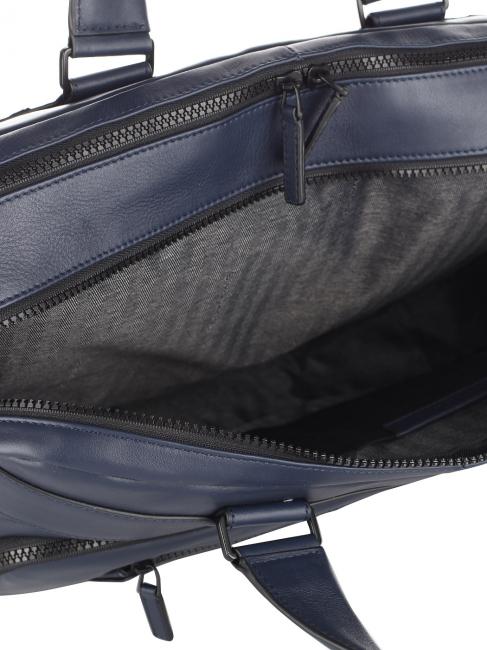 SETEBOS Malet&iacute;n para port&aacute;til de 15", en piel azul - Maletines de Trabajo