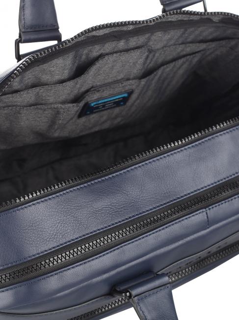 SETEBOS Malet&iacute;n para port&aacute;til de 15", en piel azul - Maletines de Trabajo