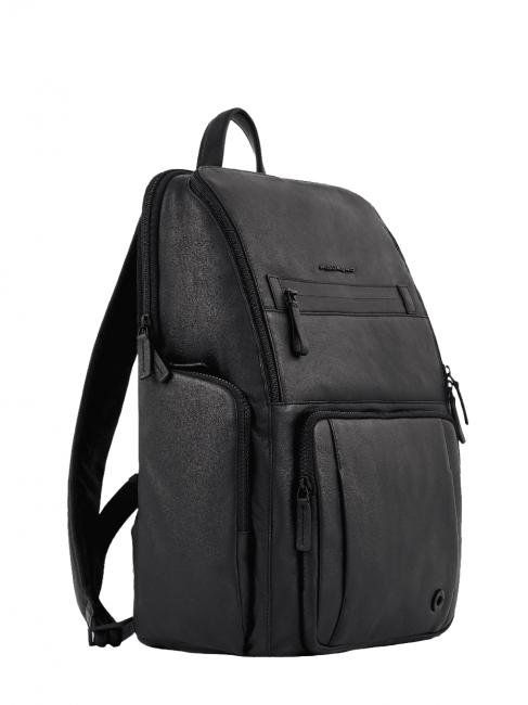 CHARLIE Mochila para portátil de 15,6", en piel negro - Mochilas para portátil