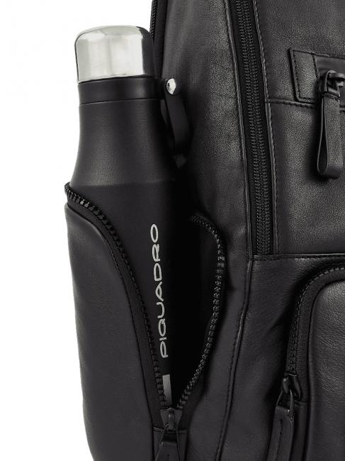 CHARLIE Mochila para portátil de 15,6", en piel negro - Mochilas para portátil